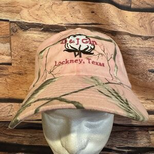 D&J Gin Lockney Texas Pink Realtree Camo Hat Baseball Cap Cotton Agriculture TX
